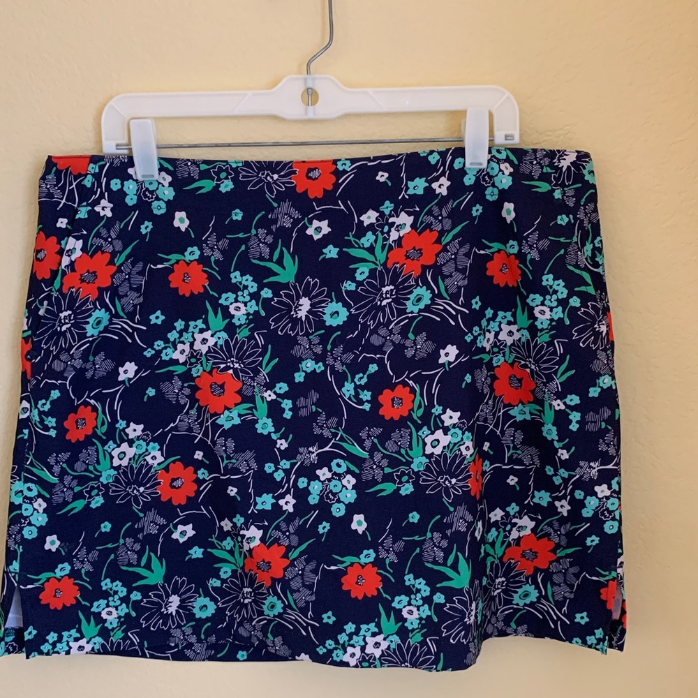 Lady Hagen Floral Blue Golf Skirt/Skort Size 14